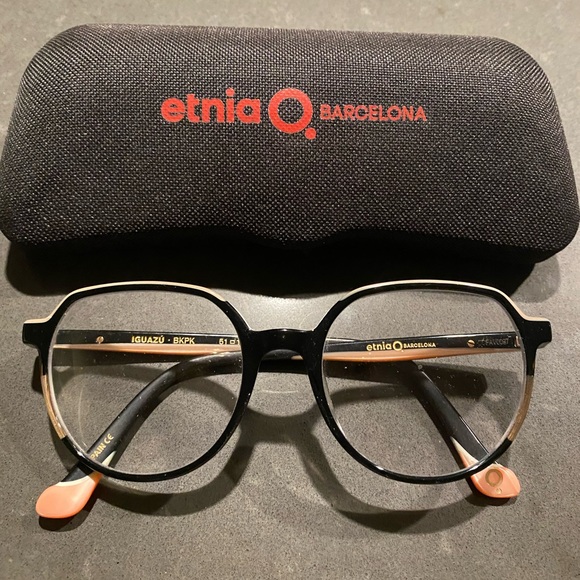 Etnia Barcelona Black and Gold Glasses - Picture 1 of 5